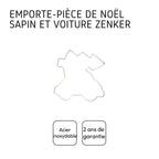 Emporte-pièce de Noël sapin couché sur une voiture Zenker