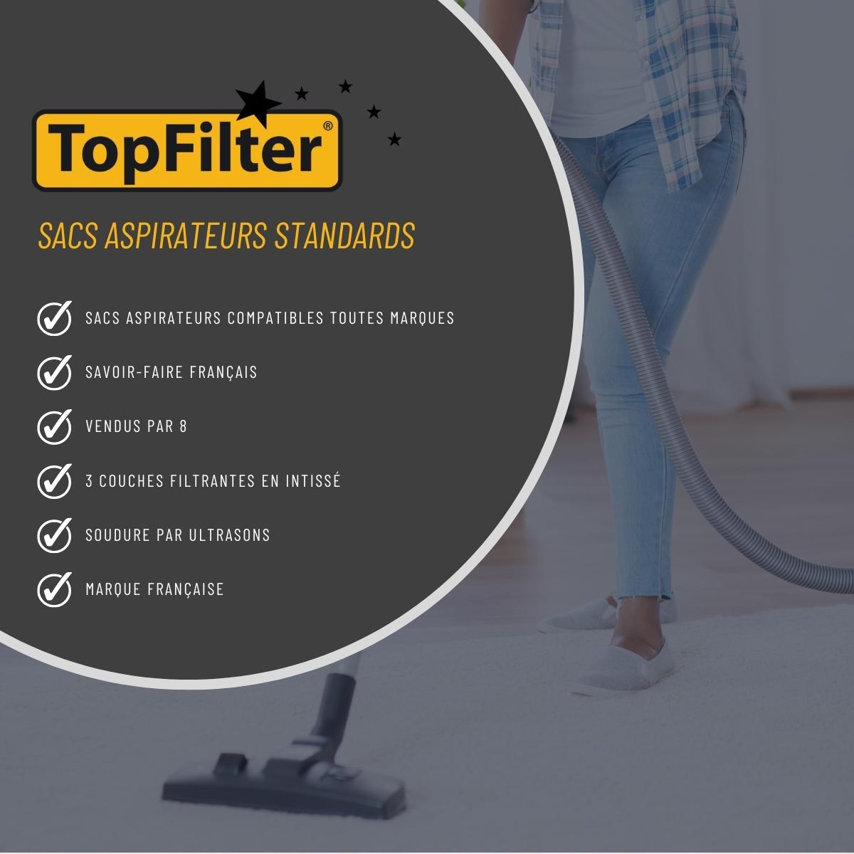 Lot de 8 sacs aspirateur Samsung TopFilter