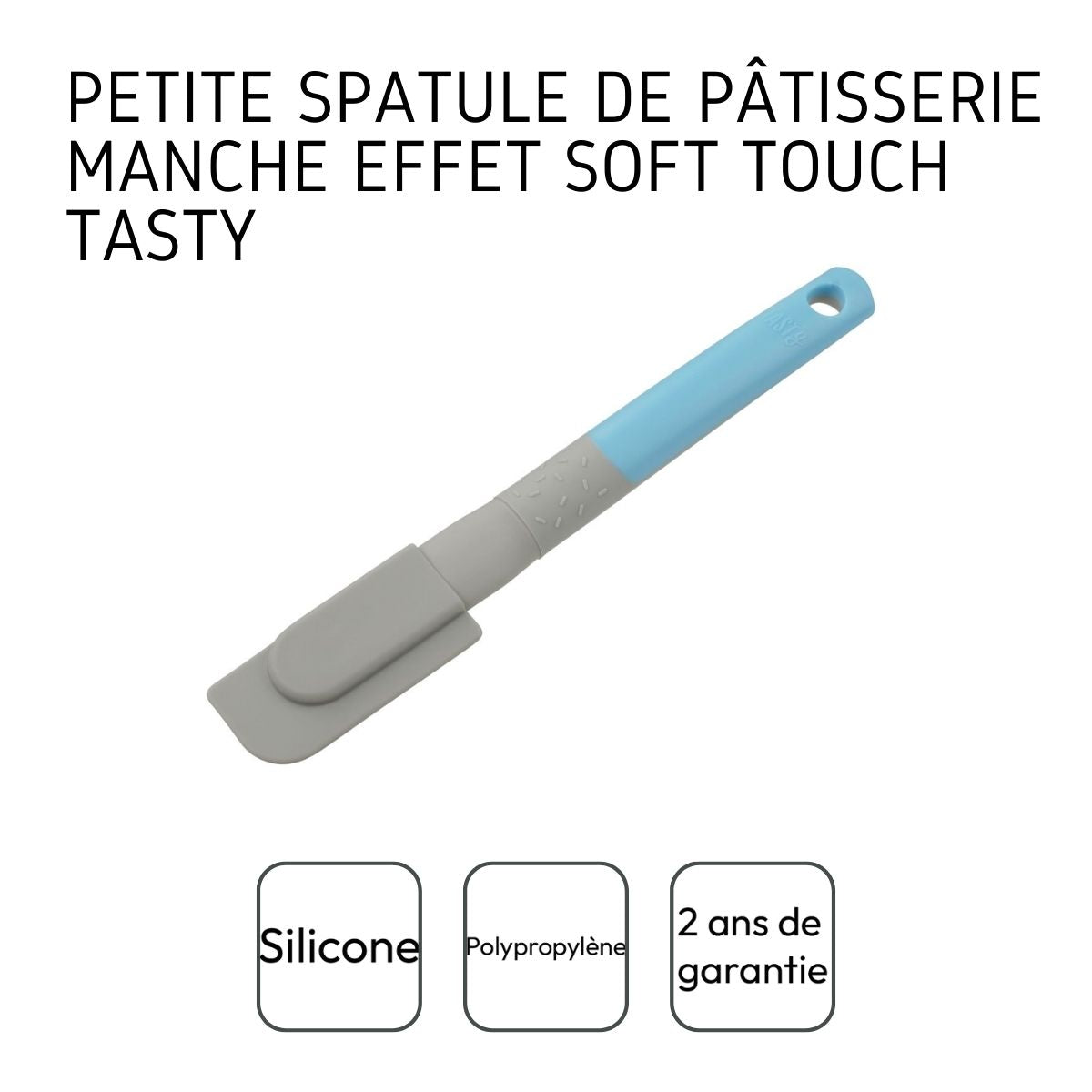 Petite spatule de pâtisserie turquoise en silicone 22,9 cm Tasty Pâtisserie