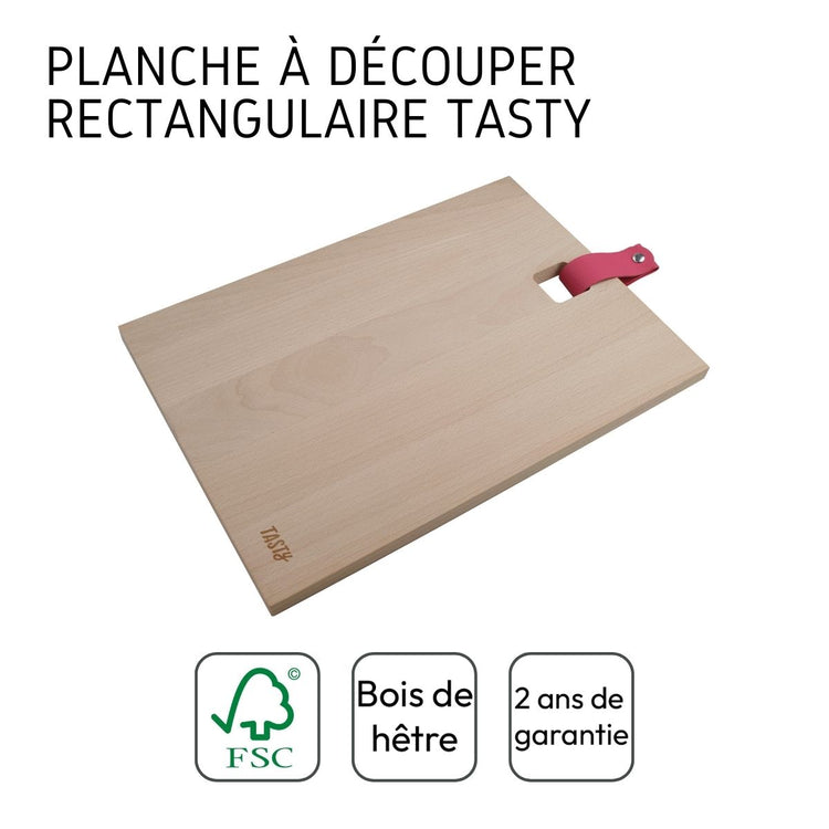 Planche à découper en bois rectangulaire 35 x 25 cm Tasty Green