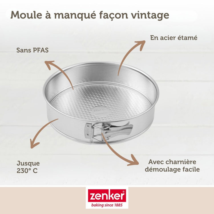 Moule à manqué à charnière 28 cm Zenker Silver