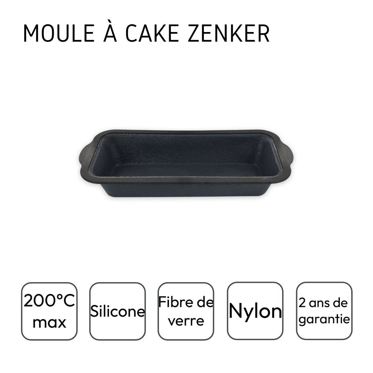 Moule à cake 31,5 cm Zenker Silicone fibre de verre