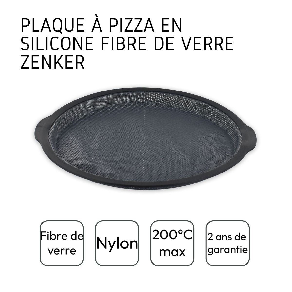 Plaque à pizza ronde Zenker Silicone fibre de verre