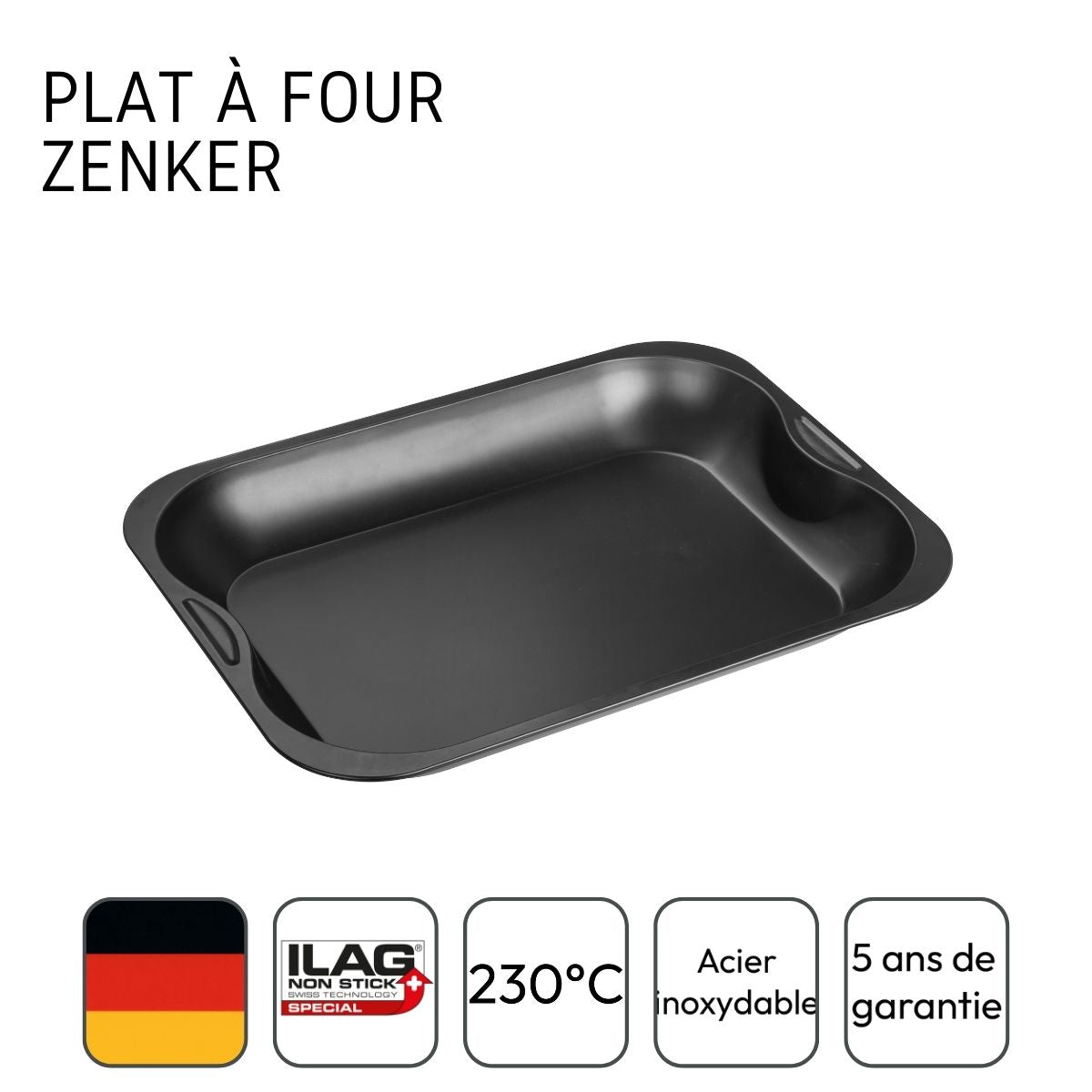 Plat à four rectangulaire 40 x 30 cm Zenker Spécial Cooking