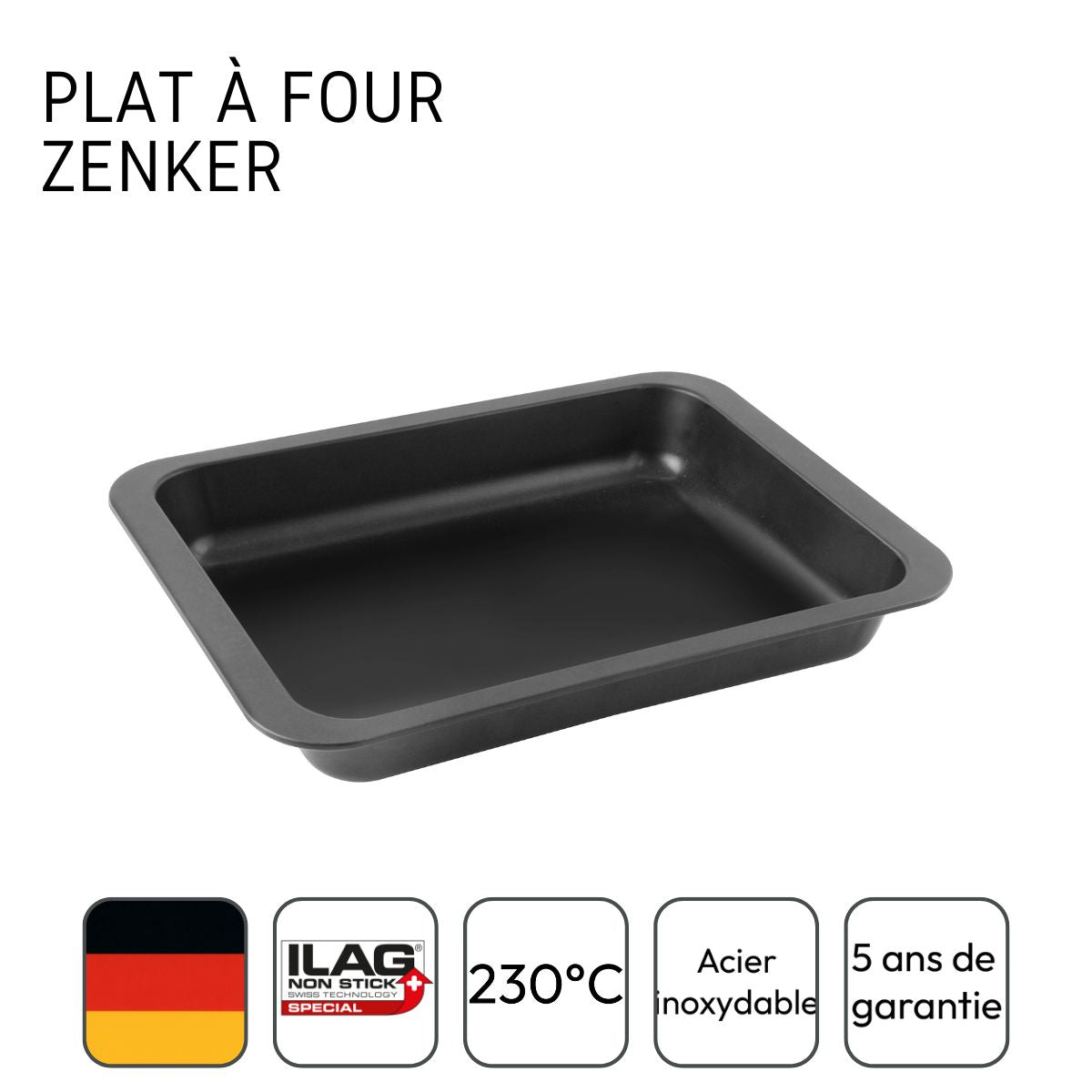 Plat à four rectangulaire 37 x 27 cm Zenker Spécial Cooking