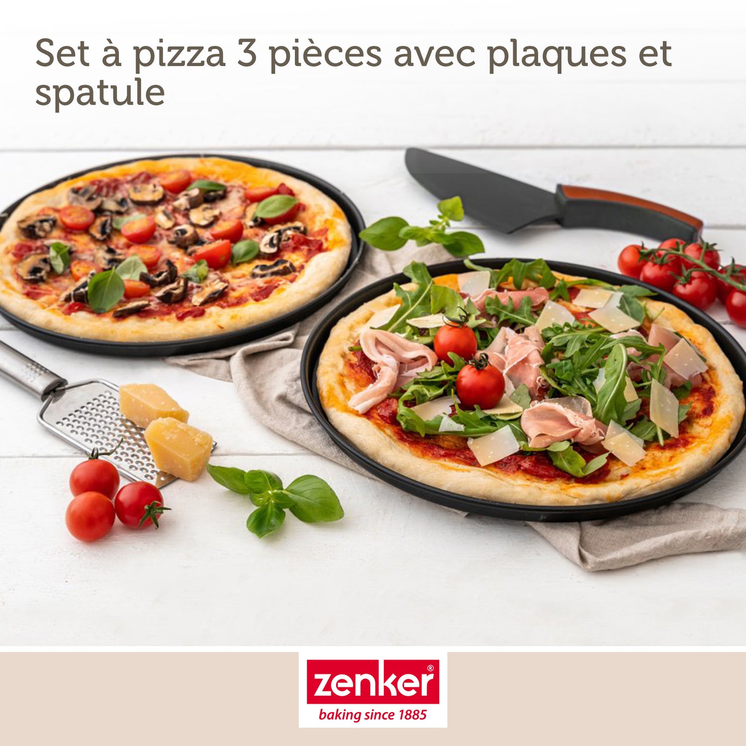 Set à pizza 3 pièces Zenker Spécial Countries