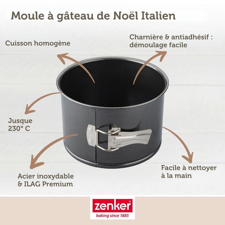 Moule à panettone à charnière 18 cm Zenker Black Metallic