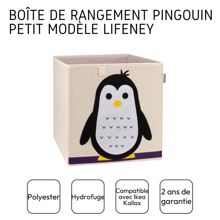 Boîte de rangement "pingouin" , compatible avec l'étagère IKEA KALLAX Lifeney