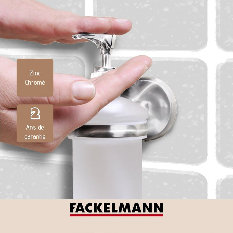 Distributeur de savon mural verre et chromé Fackelmann Vision