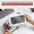 Lot de 4 lunchbox 1L avec 3 boites à sauce Fackelmann Storage