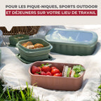 Lot de 12 boîtes à snacks pliables avec 3 boîtes à sauce Fackelmann Storage