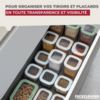 Lot de 4 boîtes hermétiques 0,55L avec 4 ustensiles de cuisine Fackelmann Storage