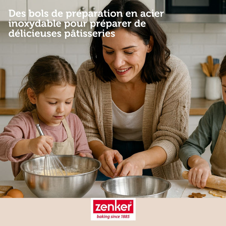 Ensemble comprenant 75 moules à muffins Zenker, 2 bols à mixer en inox Fackelmann