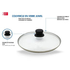 Poêle wok 28 cm avec revêtement céramique sans PFAS et son couvercle Elo