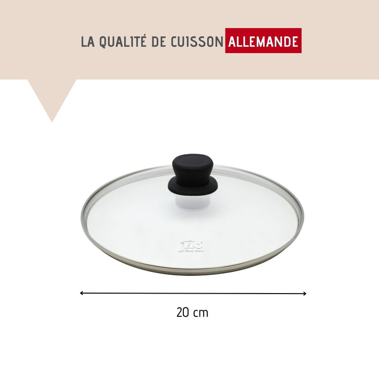 Lot de poêle à frire en aluminium et couvercle 20 cm Elo Granit Solution