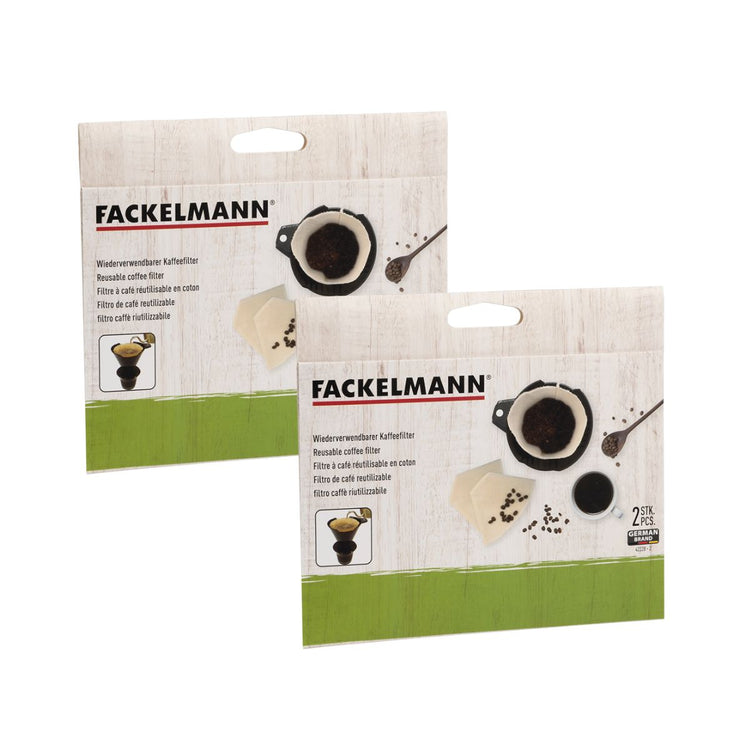 Lot de 4 filtres à café réutilisables en coton Fackelmann