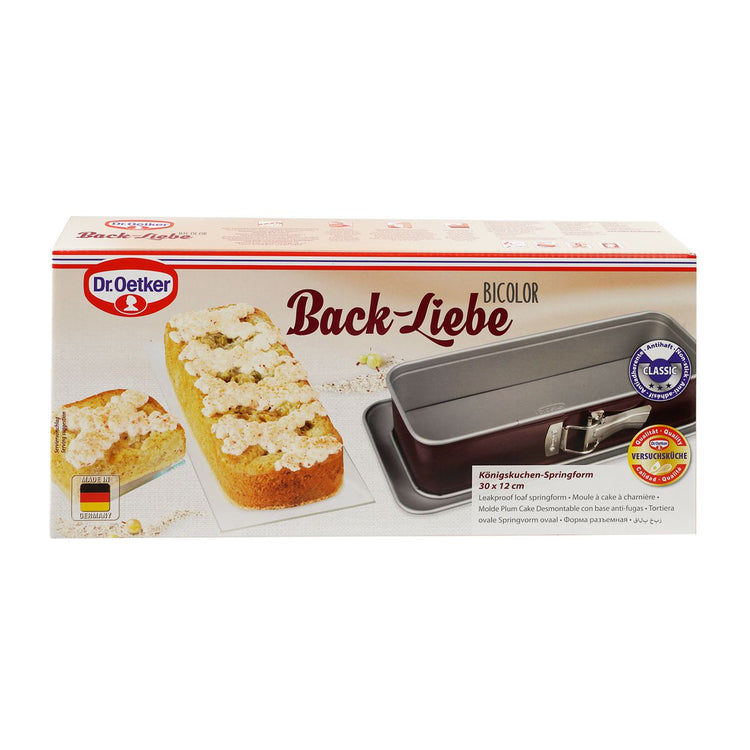 Lot de 2 moules à cakes à charnière 30 cm Dr. Oetker Back-Liebe Bicolor