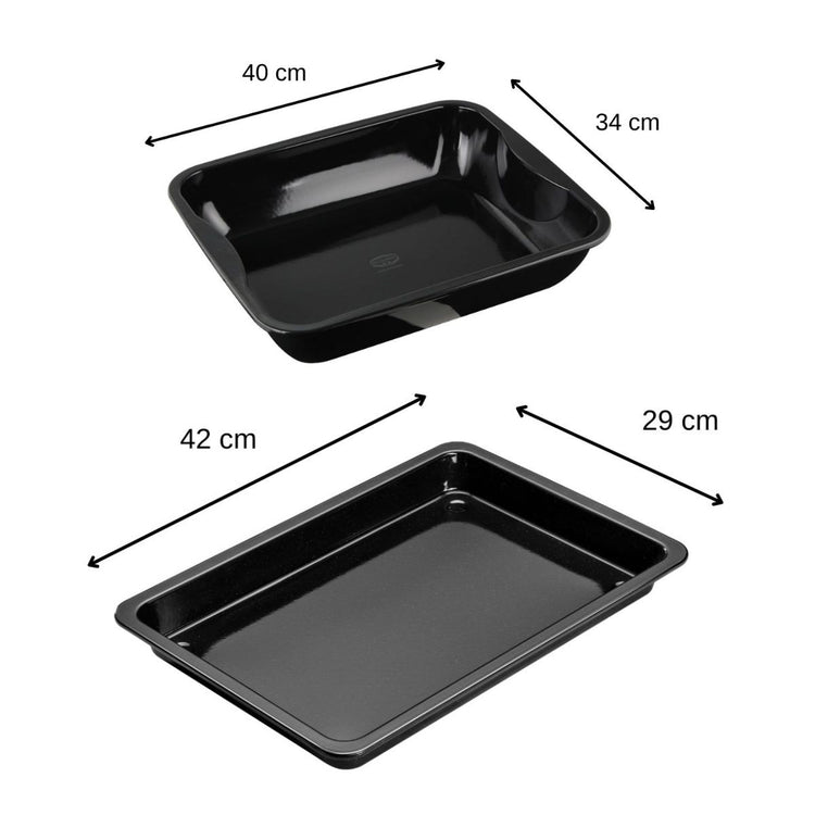 Plat à four bords hauts 40 x 34 cm et plaque de cuisson 42 x 29 cm Dr. Oetker Back-Idee Kreativ