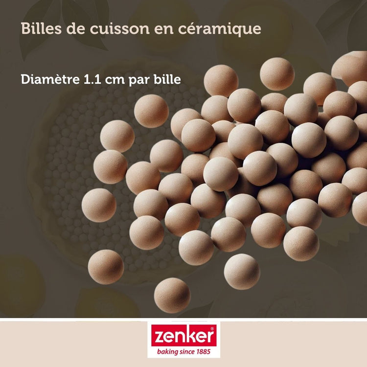 2 pots 600g billes de cuisson pour pâte sablée Zenker Smart Pastry