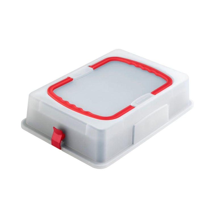 Lot de 2 moules à charnière rectangulaires avec couvercle de transport 42 x 29 cm Dr. Oetker Back-Idee Kreativ