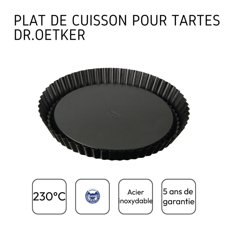 Lot de 2 moules à tarte renversée 28 cm Dr.Oetker Tradition