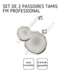Set de 2 passoires inox 15 cm et 23 cm FM Professional