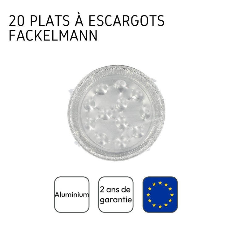 Lot de 2 packs de 10 plats à escargots en aluminium 2433350 Fackelmann