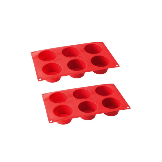 Ensemble de 2 moules à muffins 6 empreintes 30 x 18 cm Dr.Oetker Flexxibel Love