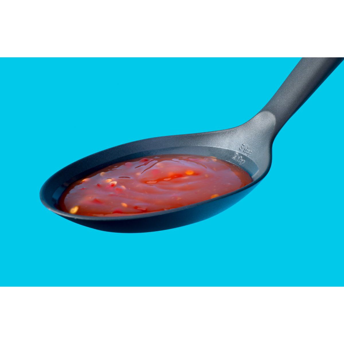 Cuillère doseuse manche bleu foncé 34 cm Tasty Core