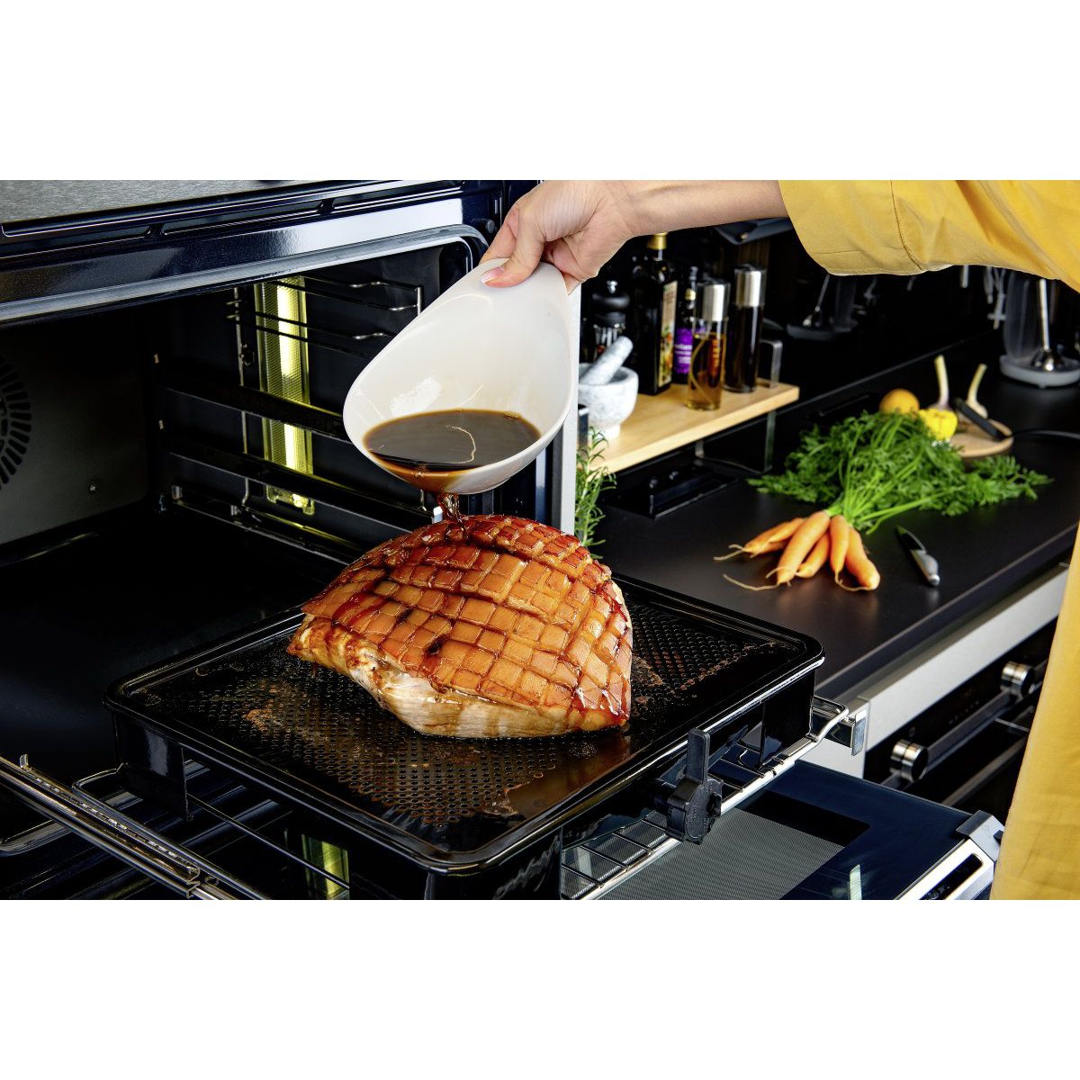 Plat de cuisson four pour rôti avec bac de récupération du jus de 3 litres Zenker Special Cooking