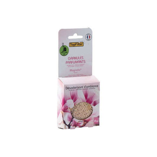 Lot de 4 sachets de granulés parfumants pour aspirateur odeur magnolia TopFiler