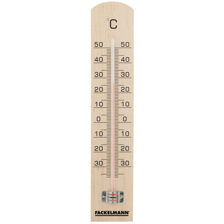 Thermomètre intérieur et extérieur en bois Fackelmann Tecno
