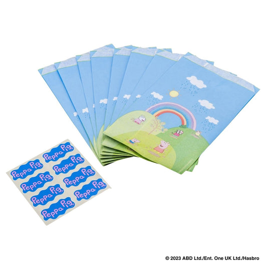 8 pochettes cadeaux avec autocollants Dr. Oetker Peppa Pig