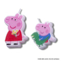 2 bougies en cire personnages pour les anniversaires des enfants Dr. Oetker Peppa Pig