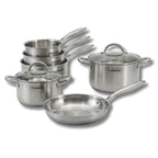 Batterie de cuisine avec 1 poêle 26 cm 2 casseroles 14/18 cm et 2 faitouts 20/24 cm sans PFAS Fackelmann Vita3