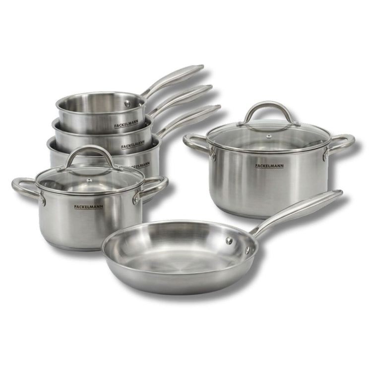 Poêle à Frire 28 cm, Casseroles 14 et 18 cm, Faitouts 20 24 cm inox 18/10 Triply Fackelmann Vita3