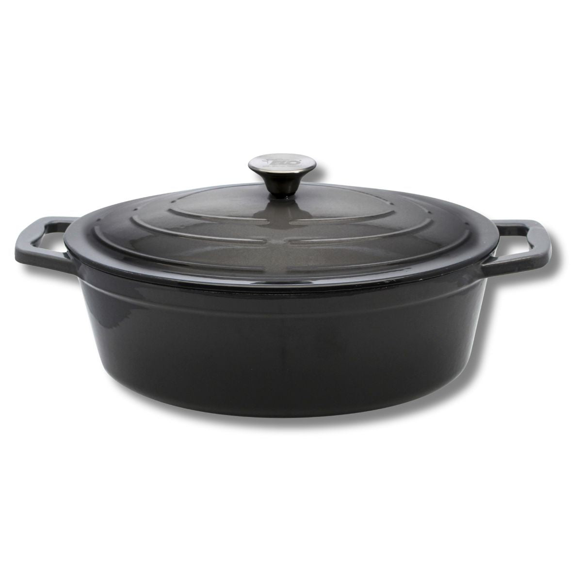 Cocotte en fonte émaillée gris classique 33 cm 5 L Elo