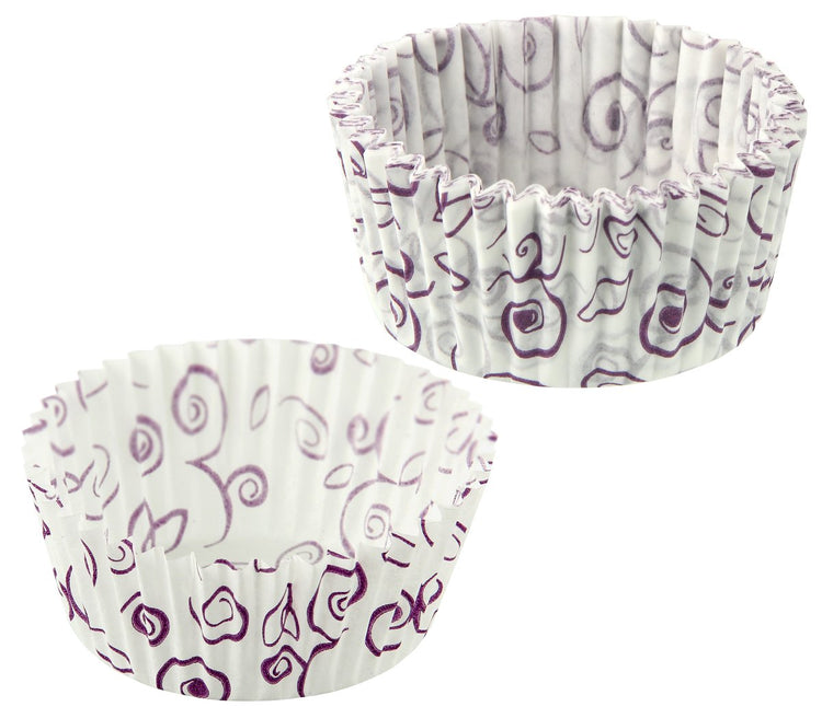 Lot de 50 moules à muffins en papier motif fleur violette Zenker Smart Pastry
