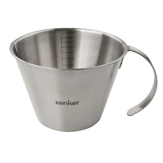 Verre doseur gradué en inox 1 litre Zenker