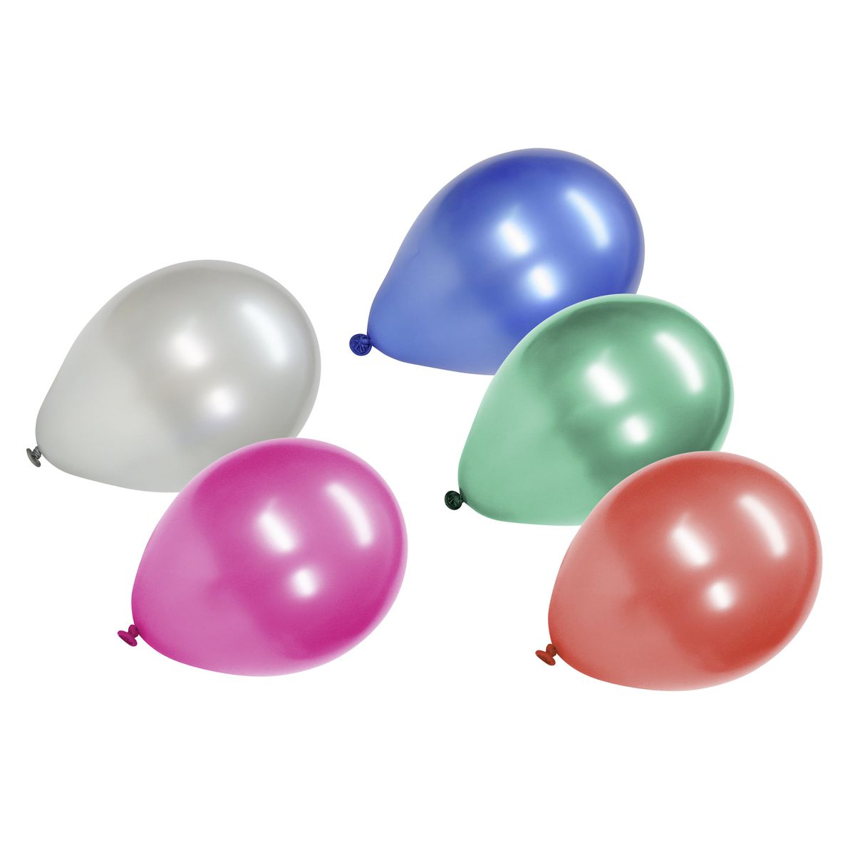 Lot de 15 ballons de baudruche effet métallisé Fackelmann