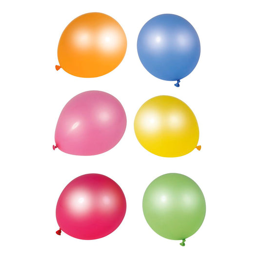 Lot de 12 ballons de baudruche colorés pour anniversaire Fackelmann