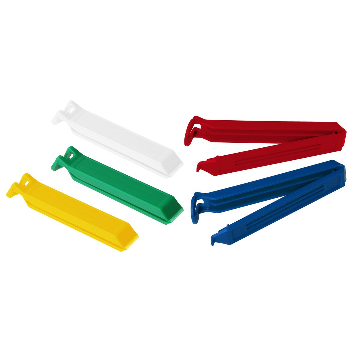 Lot de 5 clips colorés pour fermeture de sachet Fackelmann Tecno