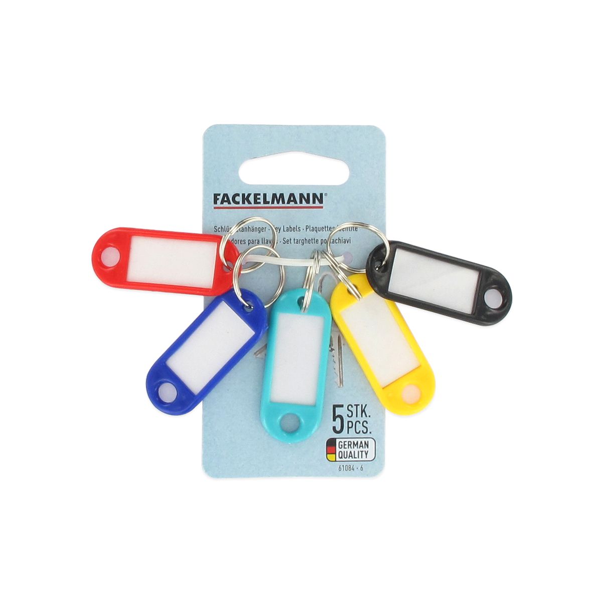 Lot de 5 portes clefs avec étiquettes Fackelmann
