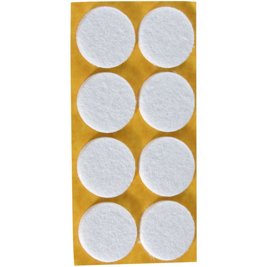 Rondelles feutre adhésives diamètre 28 mm, par 8 Fackelmann