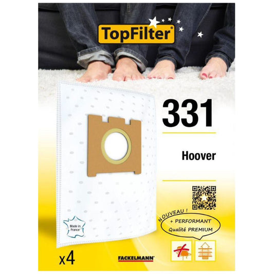 Lot de 4 sacs aspirateur pour Hoover TopFilter Premium