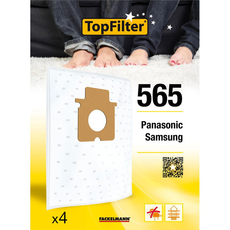Lot de 4 sacs aspirateur pour Samsung et Panasonic TopFilter Premium