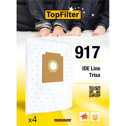 Lot de 4 sacs aspirateur IDE Line et Trisa TopFilter Premium
