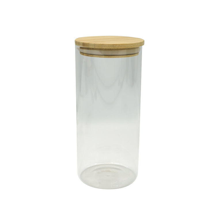 Boite de conservation en verre 2 litres avec couvercle en Bambou Fackelmann Eco Friendly