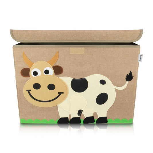 Boîte de rangement "vache" avec grand couvercle, 51 x 36 x 36 cm Lifeney