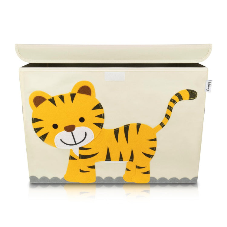 Boîte de rangement "tigre" avec grand couvercle, 51 x 36 x 36 cm Lifeney